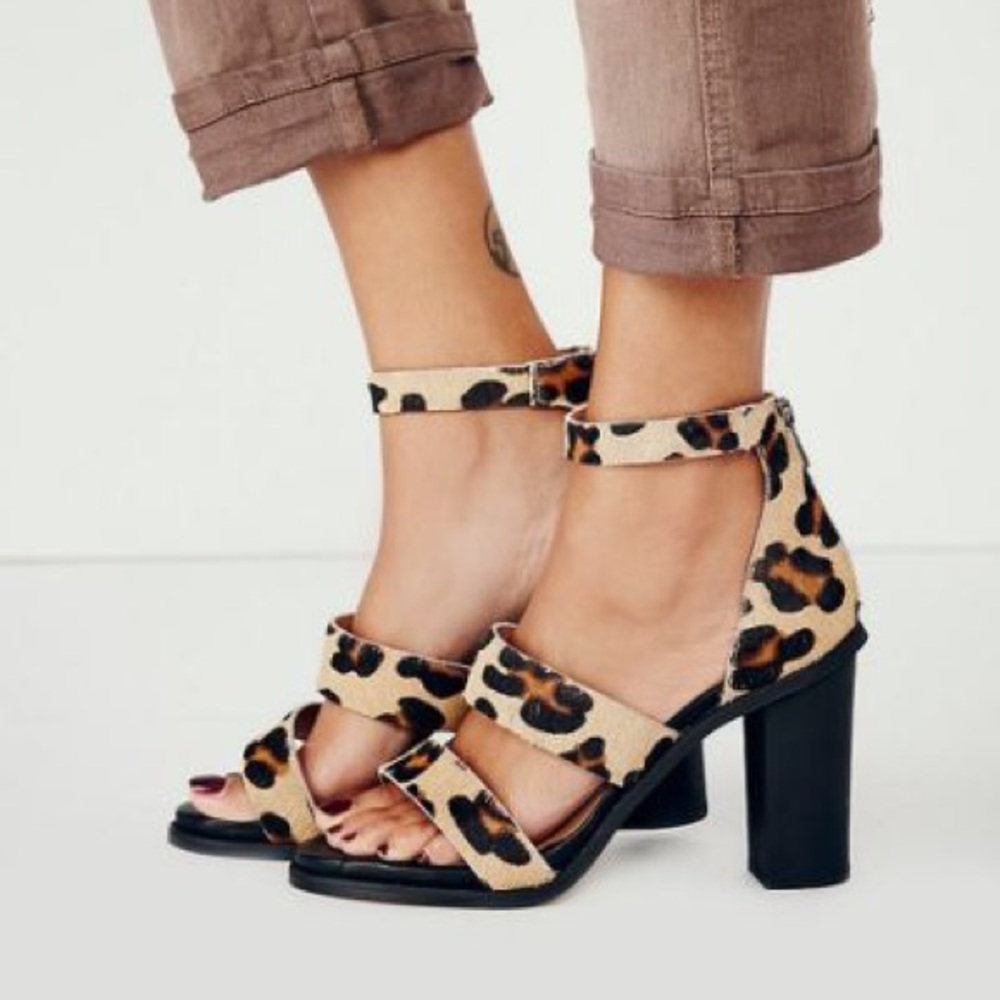 Free People Leopard Loca Heel